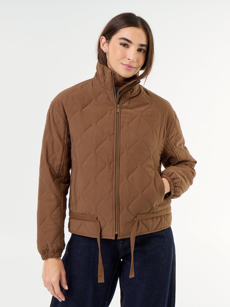 Taillierte Steppjacke Braun - Kiabi