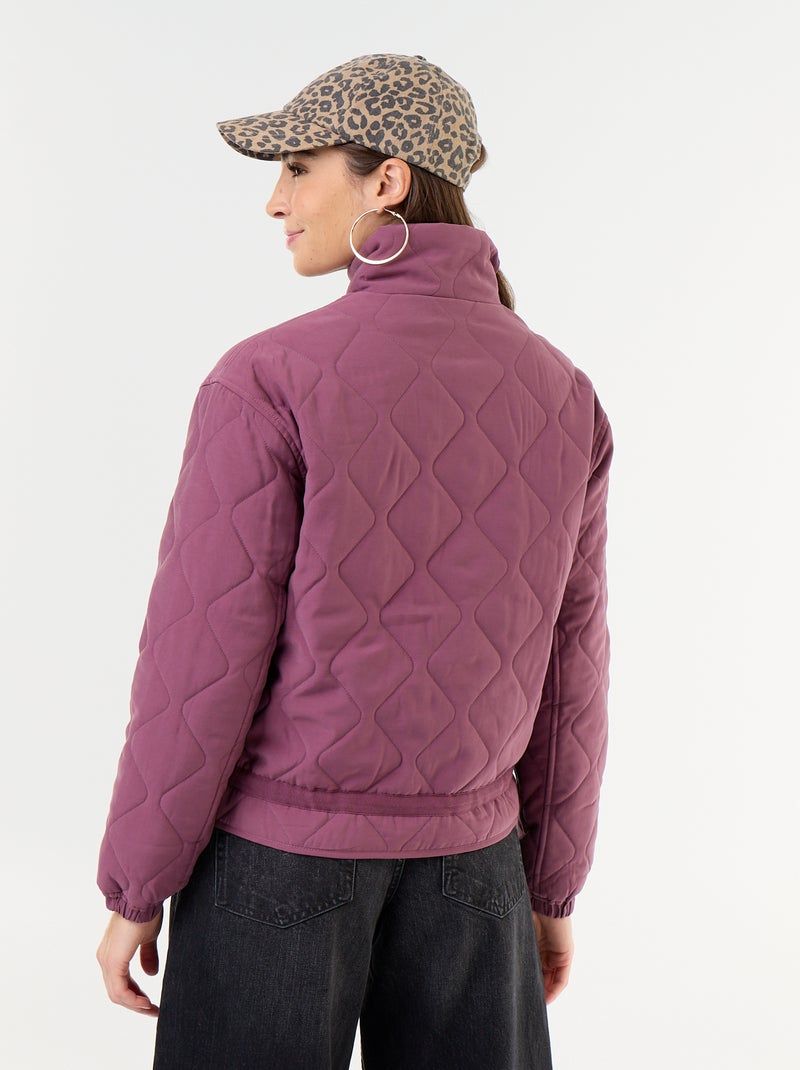 Taillierte Steppjacke Lila - Kiabi