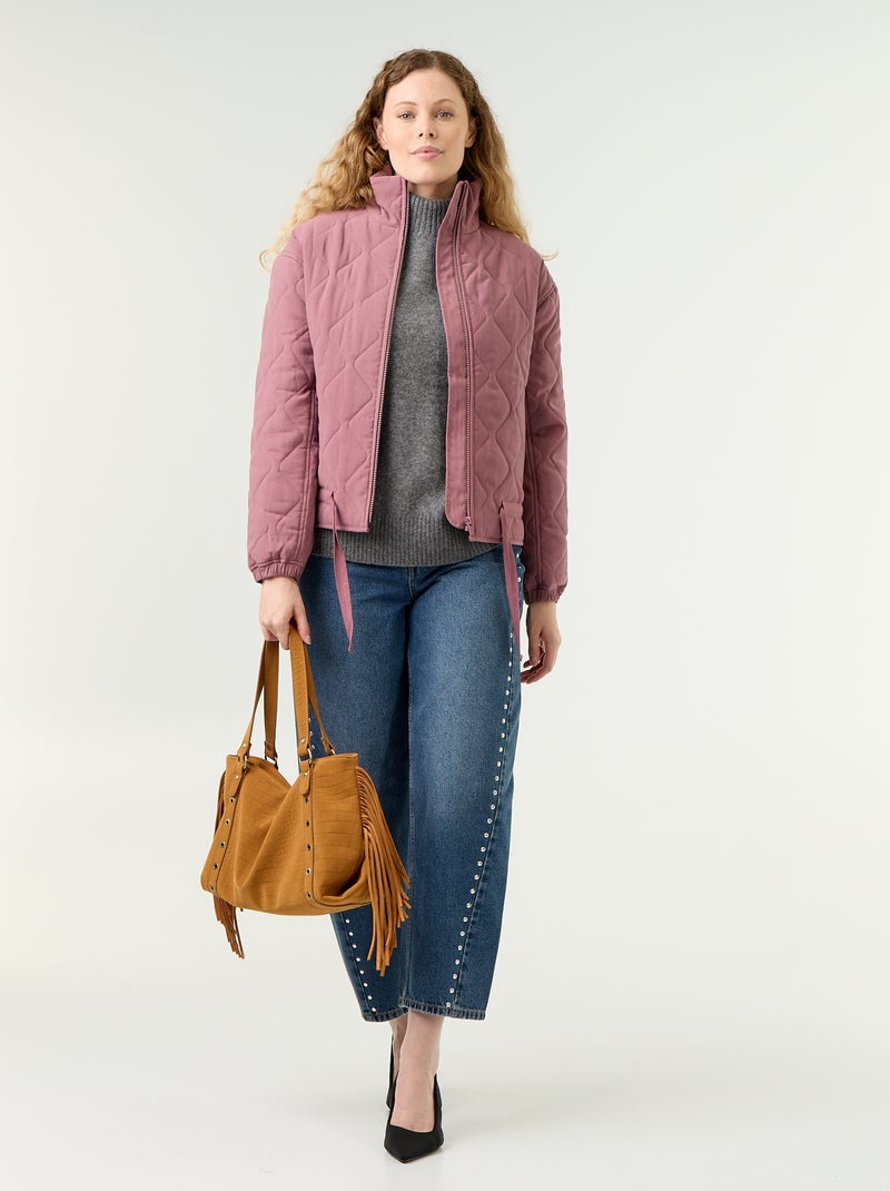 Taillierte Steppjacke Rosa - Kiabi