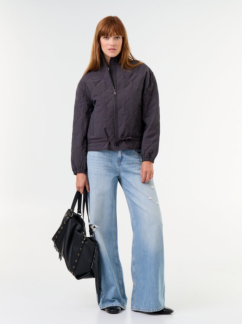 Taillierte Steppjacke Schwarz - Kiabi