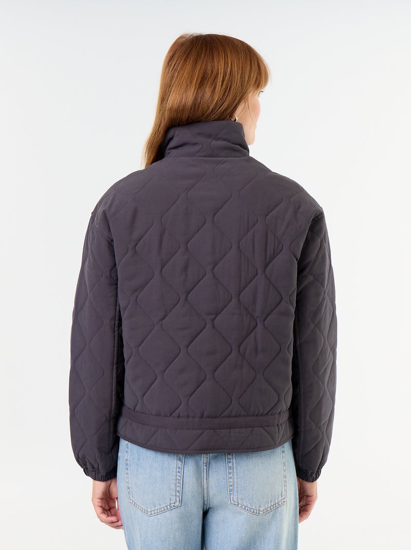 Taillierte Steppjacke Schwarz - Kiabi