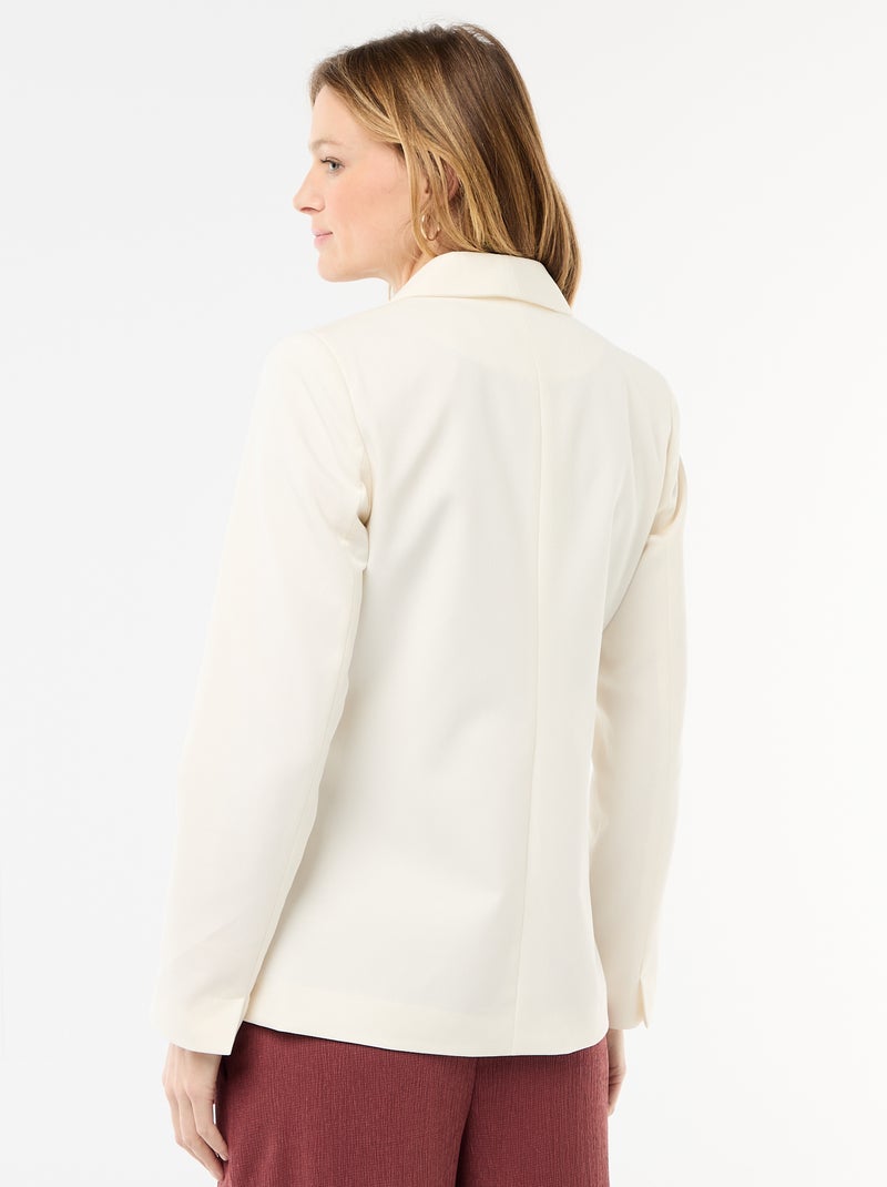 Tailored Blazer with Shawl Collar White - Kiabi