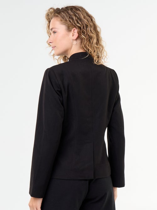 Tailored Jacket with Mandarin Closure Detail - Kiabi