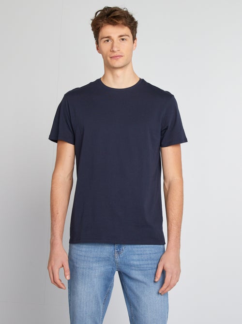 Tall Men's Plain Pure Cotton T-Shirt - Kiabi
