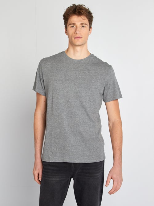 Tall Men's Plain Pure Cotton T-Shirt - Kiabi