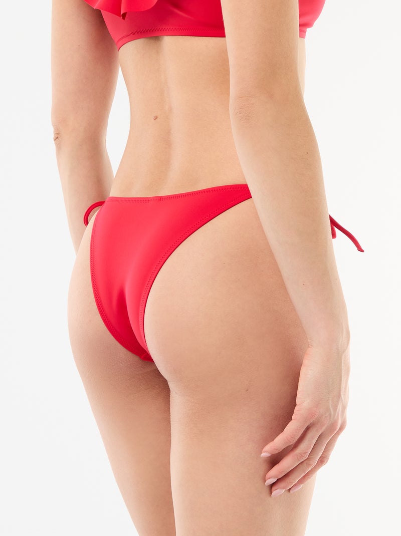 Tanga de bain en microfibre souple Rouge - Kiabi
