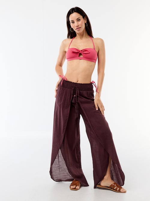 Tanga de bain imprimé vichy - Kiabi