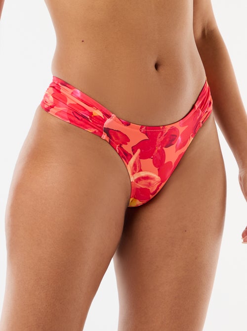 Tanga de bain print fleurs - Kiabi