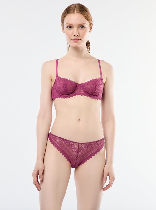 Tanga en dentelle - Kiabi