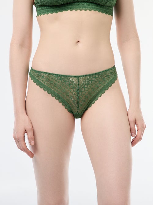 Tanga en dentelle - Kiabi