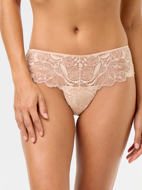 Tanga in pizzo paillettato - Kiabi