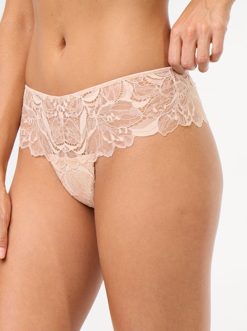 Tanga in pizzo paillettato - Kiabi