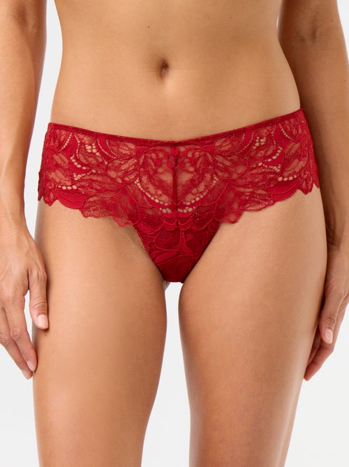 Tanga in pizzo paillettato - Kiabi