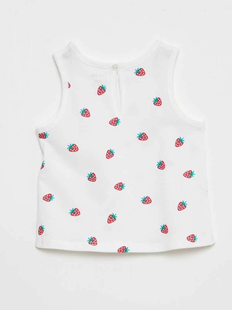 Tank Top Set - 2 Pieces White - Kiabi