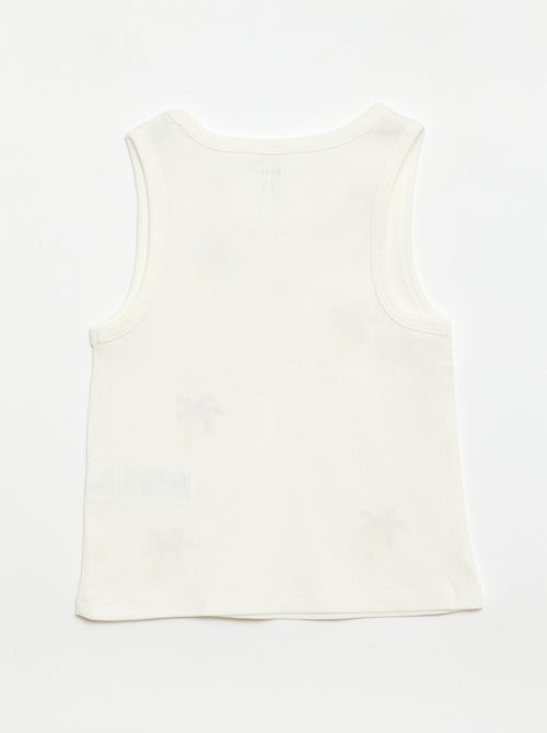 Tank top with fancy embroidery - Kiabi