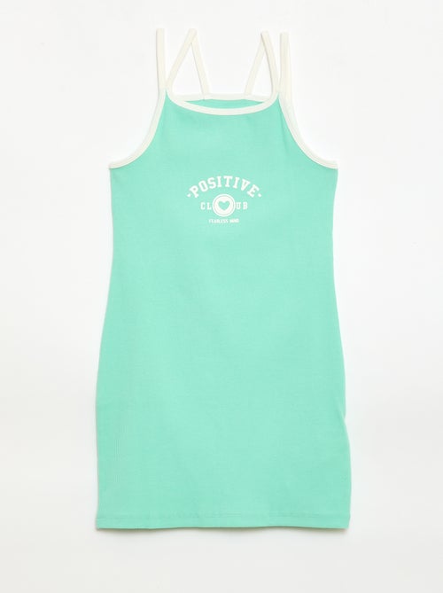 Tank top with thin straps and chest detail - Kiabi