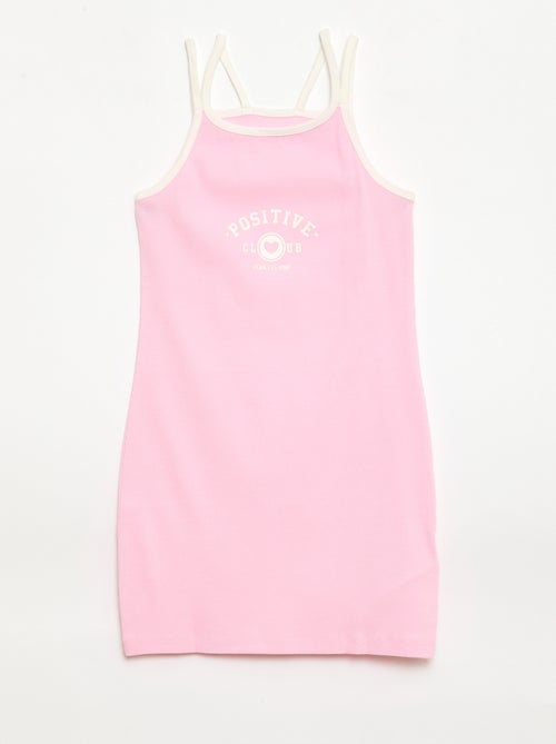 Tank top with thin straps and chest detail - Kiabi