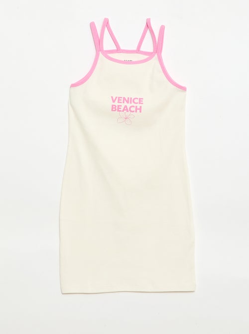 Tank top with thin straps and chest detail - Kiabi