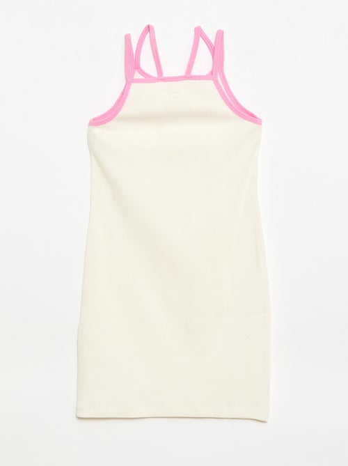 Tank top with thin straps and chest detail - Kiabi