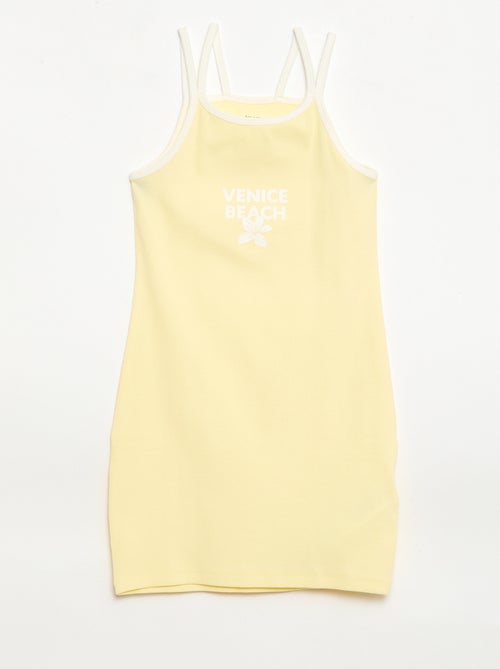 Tank top with thin straps and chest detail - Kiabi