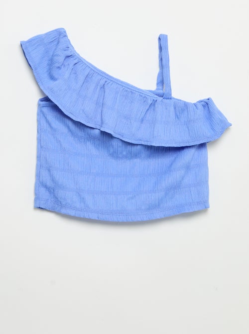 Tanktop aus Waffelstrick mit asymmetrischem Ausschnitt - Kiabi
