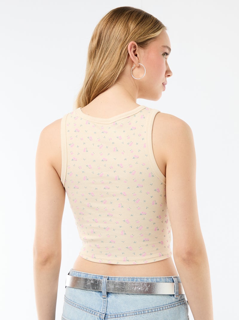 Tanktop mit amerikanischem Armausschnitt GELB - Kiabi
