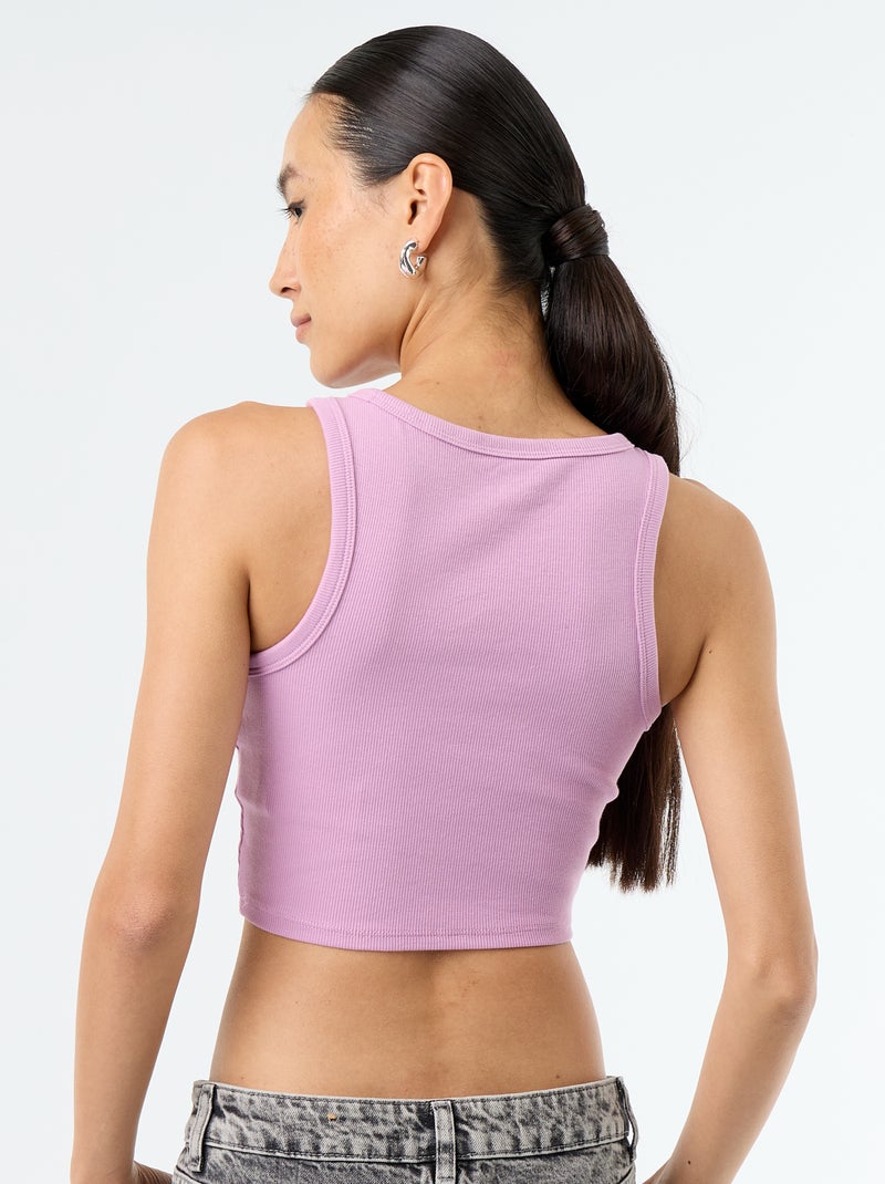 Tanktop mit amerikanischem Armausschnitt Lila - Kiabi