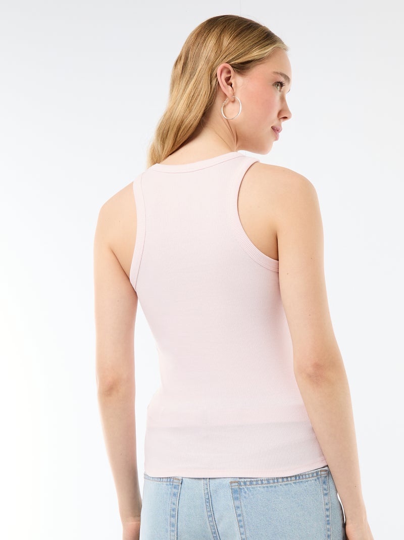 Tanktop mit Racerback Rosa - Kiabi