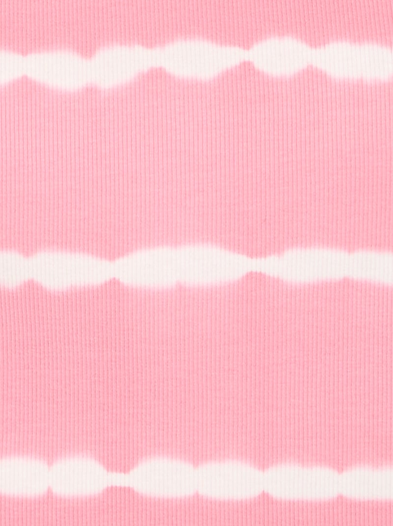 Tanktop mit Tie-Dye-Streifenmuster Rose - Kiabi