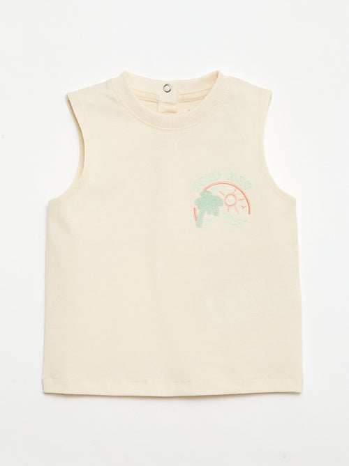 Tanktop mit verspielter Stickerei - Kiabi