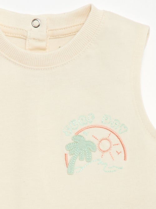 Tanktop mit verspielter Stickerei - Kiabi