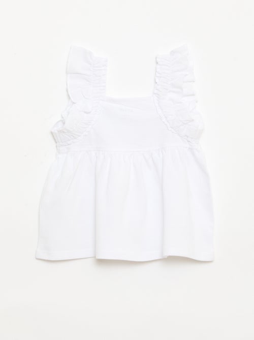 Tee-shirt à bretelles volantées - Kiabi