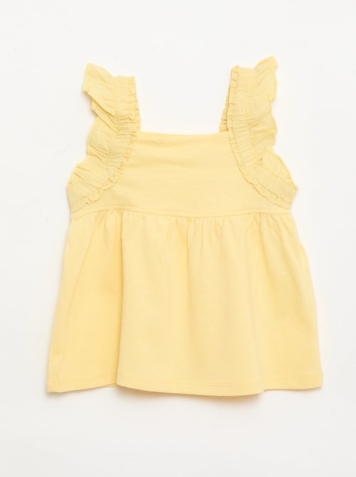 Tee-shirt à bretelles volantées - Kiabi