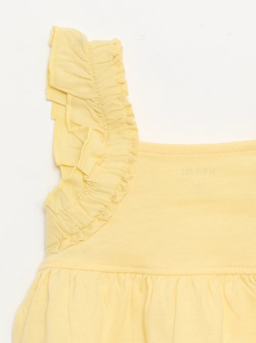 Tee-shirt à bretelles volantées - Kiabi