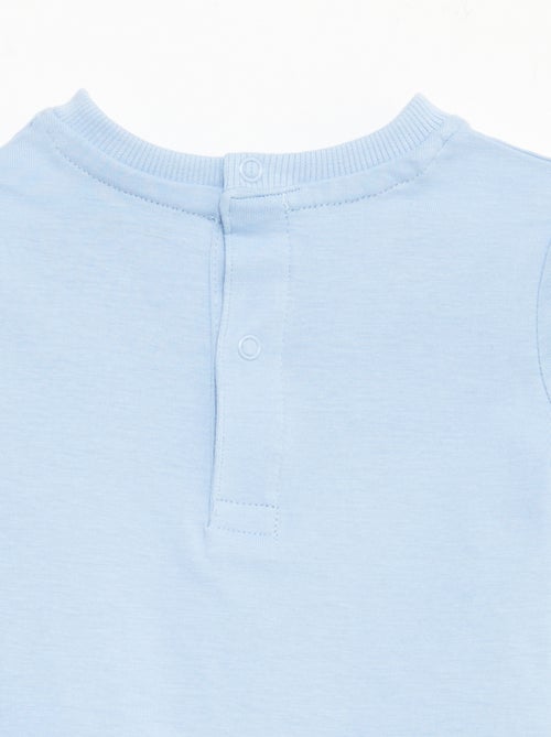 Tee-shirt à manches courtes avec broderies - Kiabi