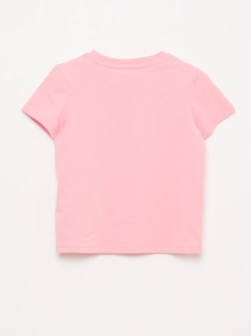 Tee-shirt à manches courtes avec broderies - Kiabi