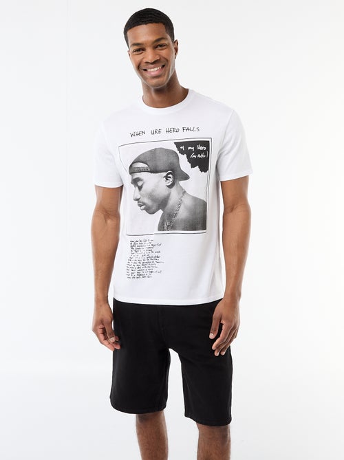 Tee-shirt à manches courtes 'Tupac' - Kiabi