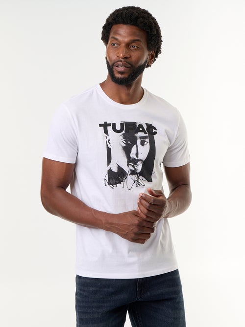 Tee-shirt à manches courtes 'Tupac' - Kiabi