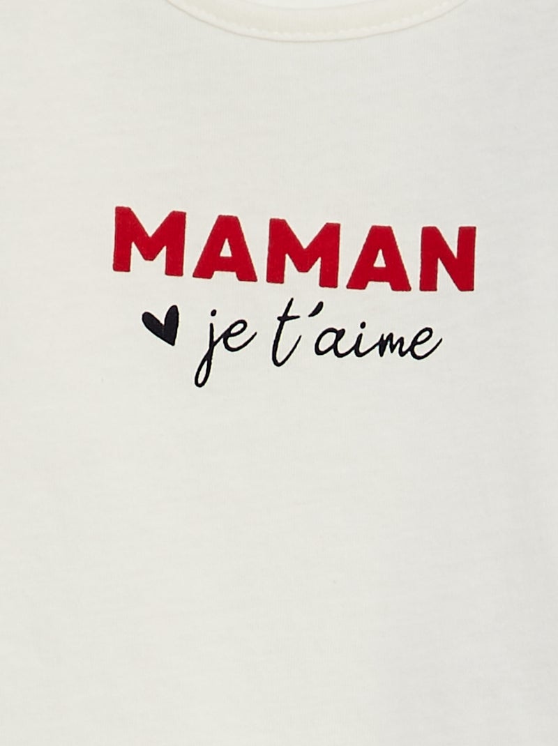 Tee-shirt à message Maman - Kiabi