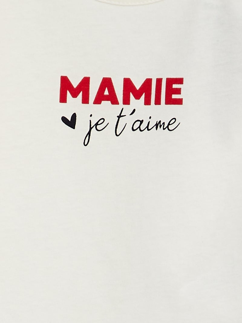Tee-shirt à message Mamie - Kiabi