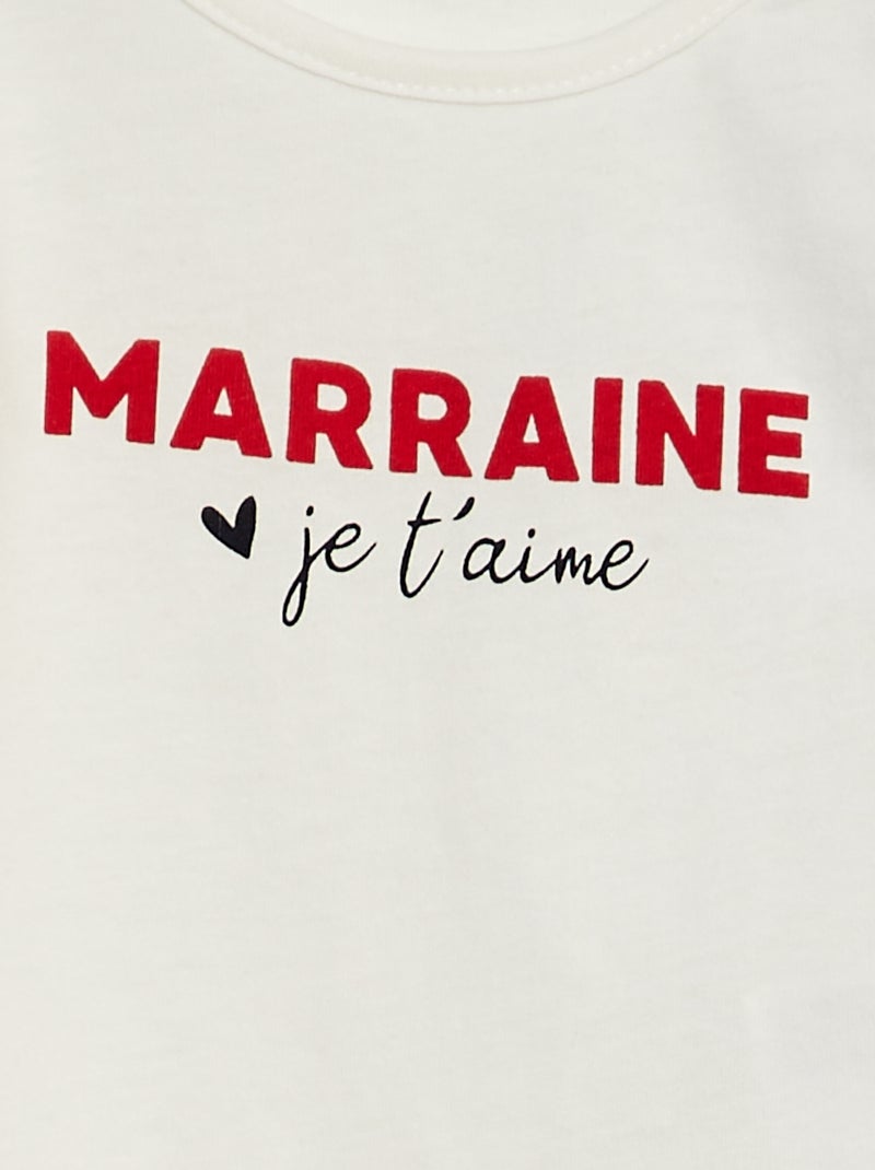 Tee-shirt à message Marraine - Kiabi