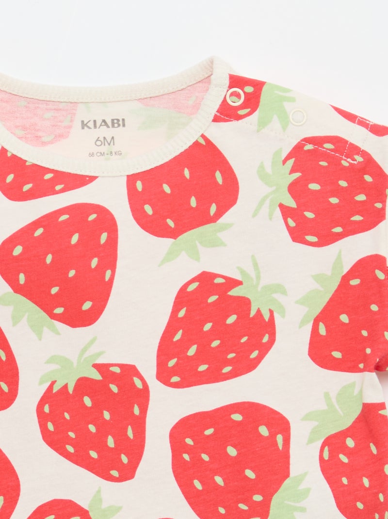 Tee-shirt à motif Rouge - Kiabi