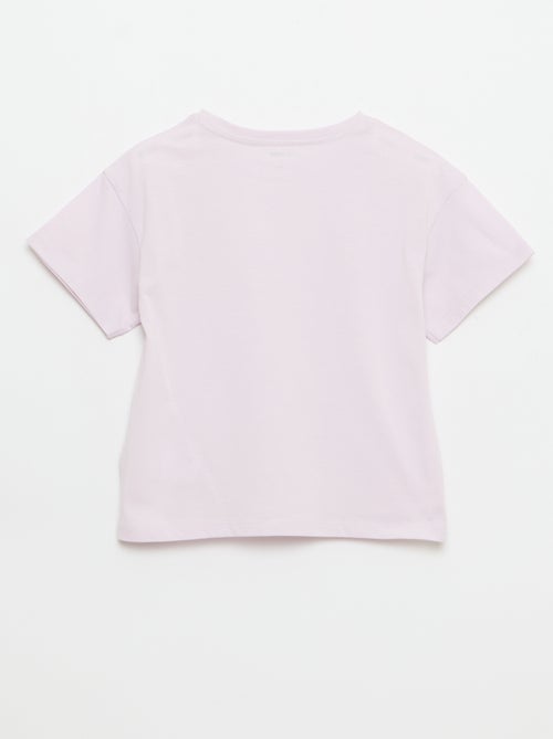 Tee-shirt avec broderie à la poitrine - Kiabi