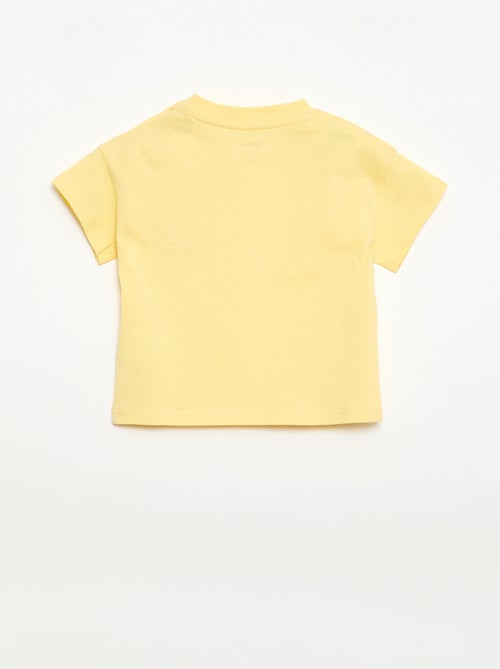 Tee-shirt avec broderie sur poitrine - Kiabi