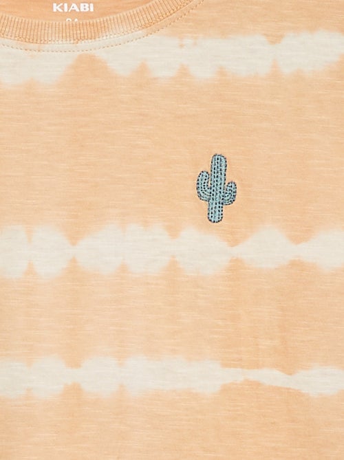 Tee-shirt avec rayures tie and dye - Kiabi