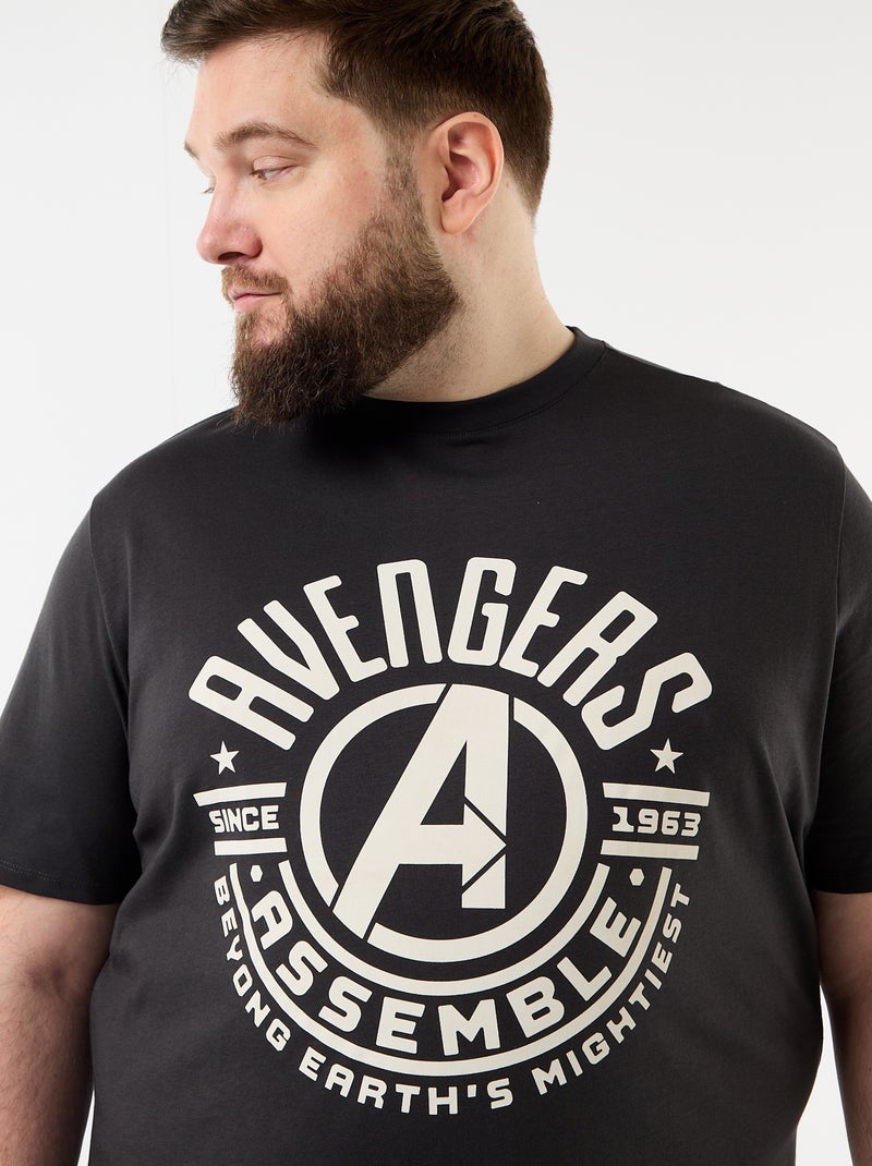 Tee-shirt 'Avengers' à manches courtes Noir - Kiabi