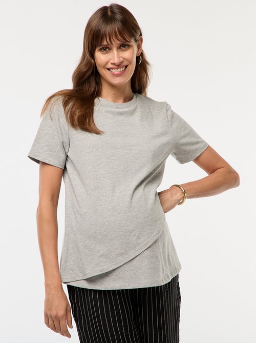 Tee-shirt basique d'allaitement - Kiabi