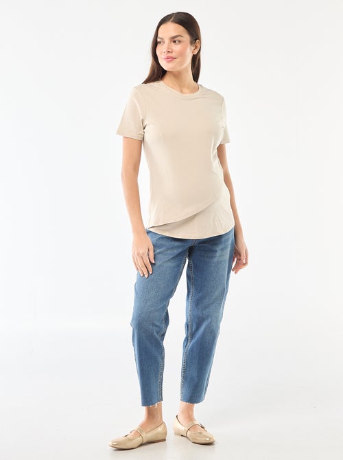 Tee-shirt basique d'allaitement - Kiabi