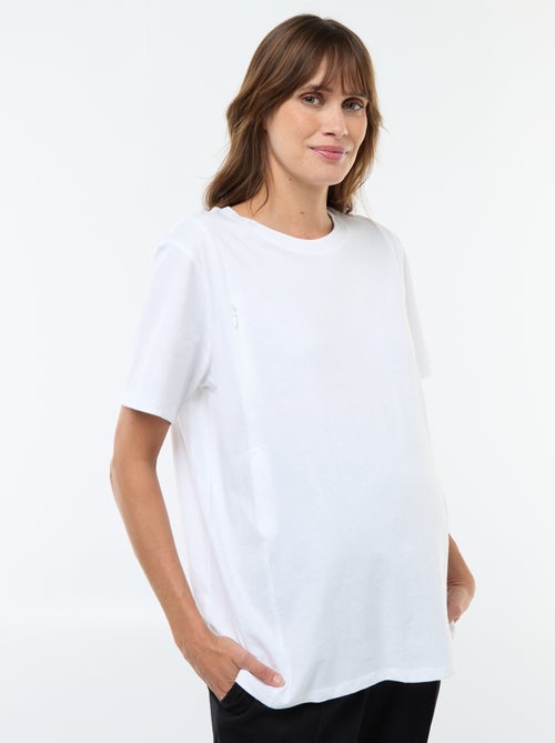 Tee-shirt basique d'allaitement manches courtes - Kiabi