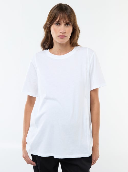 Tee-shirt basique d'allaitement manches courtes - Kiabi